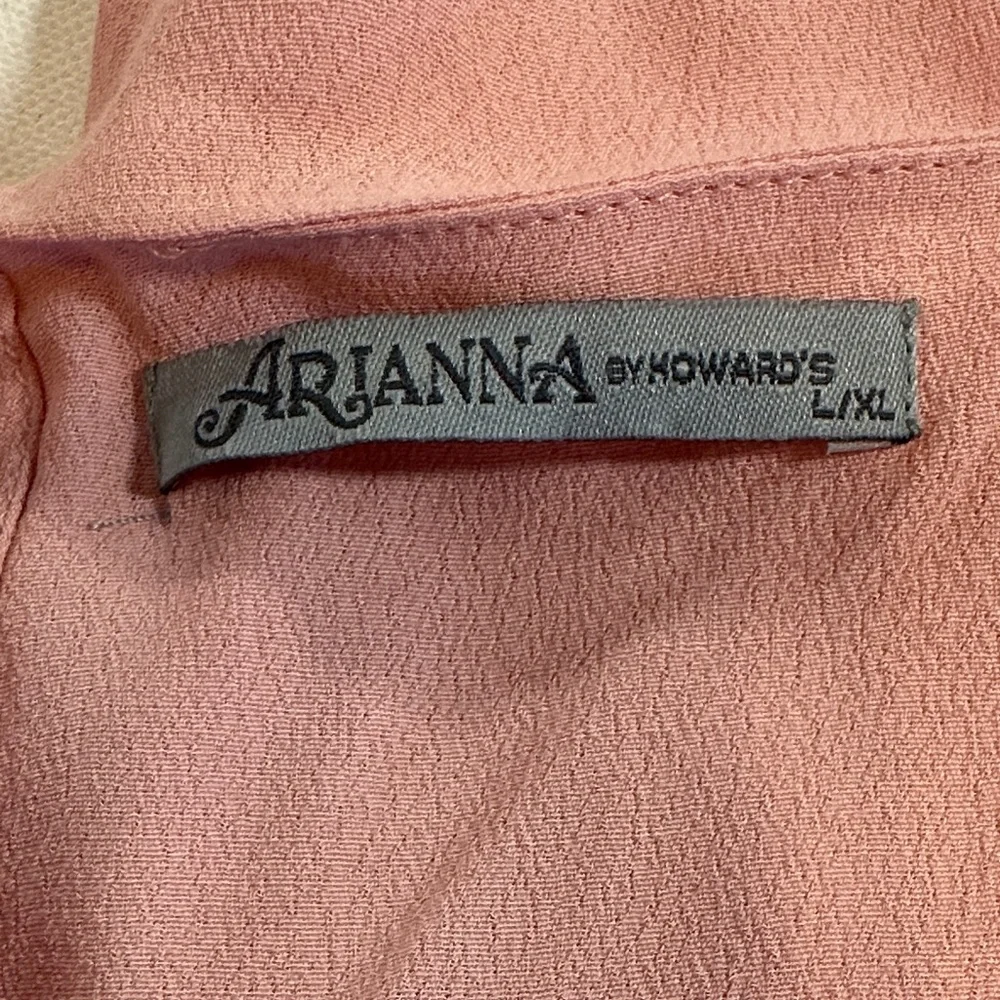 Arianna Pink Ruffle Sleeve Blouse Size L - Picture 3 of 5